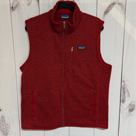 Patagonia Men’s Better Sweater Vest Red Heather – Size L - Picture 1 of 9